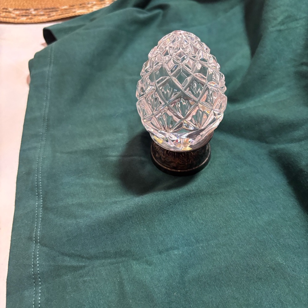 Waterford Crystal Pineapple Accent with Silver Base